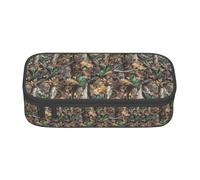 TTYDOKLA Cold Tree Camouflage Print Oxford Cloth Pencil Pouch with Multiple Compartments,Great for Travel Or Office