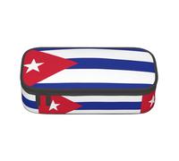 TTYDOKLA Cuban Flag Print Oxford Cloth Pencil Pouch with Multiple Compartments,Great for Travel Or Office