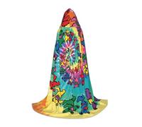 TTYDOKLA Dancing Thanksgiving Bear Print Hooded Cloak,Wizard And Renaissance Costume Cape With Hood,For Role Play And Parties
