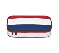 TTYDOKLA Dutch Flag Print Oxford Cloth Pencil Pouch with Multiple Compartments,Great for Travel Or Office