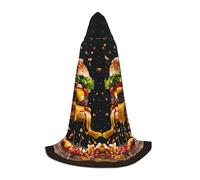 TTYDOKLA Fast Food Print Hooded Cloak,Wizard And Renaissance Costume Cape With Hood,For Role Play And Parties