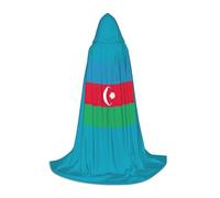 TTYDOKLA Flag Of Azerbaijan Print Hooded Cloak,Wizard And Renaissance Costume Cape With Hood,For Role Play And Parties