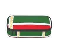 TTYDOKLA Flag of The Chechen Republic Print Oxford Cloth Pencil Pouch with Multiple Compartments,Great for Travel Or Office