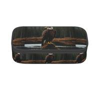 TTYDOKLA Flying Eagle Print Oxford Cloth Pencil Pouch with Multiple Compartments,Great for Travel Or Office