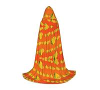 TTYDOKLA Food Pattern Funny Print Hooded Cloak,Wizard And Renaissance Costume Cape With Hood,For Role Play And Parties