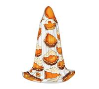 TTYDOKLA Food Print Print Hooded Cloak,Wizard And Renaissance Costume Cape With Hood,For Role Play And Parties