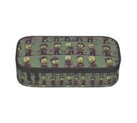 TTYDOKLA Many Zombie Print Oxford Cloth Pencil Pouch with Multiple Compartments,Great for Travel Or Office