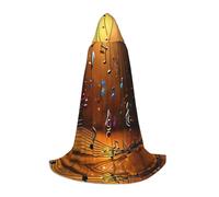 TTYDOKLA Music Note Print Hooded Cloak,Wizard And Renaissance Costume Cape With Hood,For Role Play And Parties