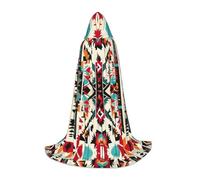 TTYDOKLA Native American Pattern Print Hooded Cloak,Wizard And Renaissance Costume Cape With Hood,For Role Play And Parties