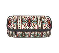 TTYDOKLA Native American Pattern Print Oxford Cloth Pencil Pouch with Multiple Compartments,Great for Travel Or Office