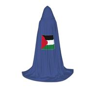 TTYDOKLA Palestine Flag Print Hooded Cloak,Wizard And Renaissance Costume Cape With Hood,For Role Play And Parties