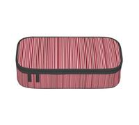 TTYDOKLA Plaid Red and Black Print Oxford Cloth Pencil Pouch with Multiple Compartments,Great for Travel Or Office