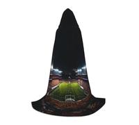 TTYDOKLA Stadium Football Satdium Field Light Night Print Hooded Cloak,Wizard And Renaissance Costume Cape With Hood,For Role Play And Parties