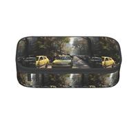TTYDOKLA The Mumbai Filmcity Tours Print Oxford Cloth Pencil Pouch with Multiple Compartments,Great for Travel Or Office