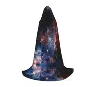 TTYDOKLA Universe Milky Way Galaxy Print Hooded Cloak,Wizard And Renaissance Costume Cape With Hood,For Role Play And Parties