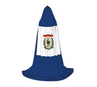 TTYDOKLA West Virginia State Flag Print Hooded Cloak,Wizard And Renaissance Costume Cape With Hood,For Role Play And Parties