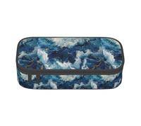 TTYDOKLA Within The Tides Print Oxford Cloth Pencil Pouch with Multiple Compartments,Great for Travel Or Office