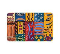 ttyuac African National Patterns Print Door Mats Indoor, Washable Dirt Trapper Mat Absorbent Low Profile Doormat for Entrance, Inside, Kitchen, Front Back Door, Bathroom Laundry Room 50 x 80 cm