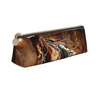 ttyuac American West Rodeo Print Leather Pencil Case - Cute Pen Case, Stylish Pencil Case with Practical Zip for Storing Pens Pencils & Cosmetics Desk Supplies Organisers Office Supplies