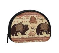 ttyuac Bear Print Coin Purse, Small Coin Purse with Zip, Cosmetic Bag, Coin Holder Purse, Portable Purse, Women's Mini Bag for Storing Change, Cards, Keys