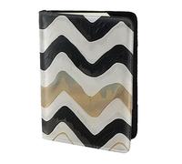 ttyuac Black White Stripes Print Passport Holder 5.5 Inch, PU Leather Passport Cover for Travel, Airplane, Train & Holiday Adventures for Women Men Travelling Essentials