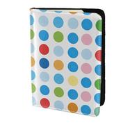 ttyuac Blue Polka Dot Pattern Print Passport Holder 5.5 Inch, PU Leather Passport Cover for Travel, Airplane, Train & Holiday Adventures for Women Men Travelling Essentials