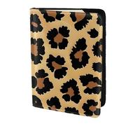 ttyuac Brown Pattern Leopard Print Passport Holder 5.5 Inch, PU Leather Passport Cover for Travel, Airplane, Train & Holiday Adventures for Women Men Travelling Essentials