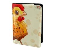 ttyuac Chicken Chick Print Passport Holder 5.5 Inch, PU Leather Passport Cover for Travel, Airplane, Train & Holiday Adventures for Women Men Travelling Essentials