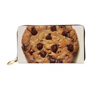 ttyuac Chocolate Cookie Print Long Wallet for Women, PU Leather Clutch Purse with Zipper & Multiple Card Slots, Travel Wallet with Smooth Zippers