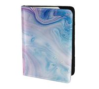 ttyuac Colorful Marble Pastel Pink Blue Purple Print Passport Holder 5.5 Inch, PU Leather Passport Cover for Travel, Airplane, Train & Holiday Adventures for Women Men Travelling Essentials