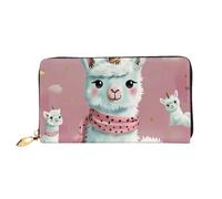 ttyuac Cute Llamas Print Long Wallet for Women, PU Leather Clutch Purse with Zipper & Multiple Card Slots, Travel Wallet with Smooth Zippers
