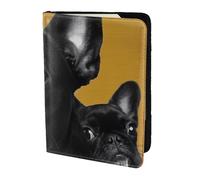ttyuac Cute Pug Print Passport Holder 5.5 Inch, PU Leather Passport Cover for Travel, Airplane, Train & Holiday Adventures for Women Men Travelling Essentials