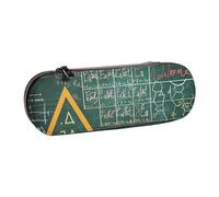 ttyuac Formulas Shapes Theory Math Lesson Word Print Pencil Case, Hardshell Faux Leather Stationery Pouch Aesthetic Pencil Case for Stationery, Toiletries, Makeup, Travel, Office Supplies