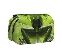 ttyuac Frog Leaves Print Pencil Case, Double-Layer Big Pencil Pouch Bag, Stationery Pen Case Office Stationery Organizer Multifunctional Pencil Bag Pen Marker Case