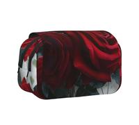 ttyuac Gothic Rose Art Print Pencil Case, Double-Layer Big Pencil Pouch Bag, Stationery Pen Case Office Stationery Organizer Multifunctional Pencil Bag Pen Marker Case