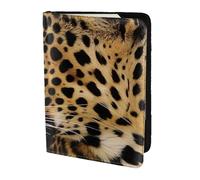 ttyuac Leopard Animal Print Print Passport Holder 5.5 Inch, PU Leather Passport Cover for Travel, Airplane, Train & Holiday Adventures for Women Men Travelling Essentials