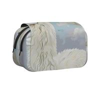 ttyuac Llama Print Pencil Case, Double-Layer Big Pencil Pouch Bag, Stationery Pen Case Office Stationery Organizer Multifunctional Pencil Bag Pen Marker Case