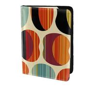ttyuac Mid Century Modern Retro with Drop Shapes Print Passport Holder 5.5 Inch, PU Leather Passport Cover for Travel, Airplane, Train & Holiday Adventures for Women Men Travelling Essentials
