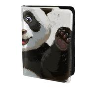 ttyuac Panda Art Print Passport Holder 5.5 Inch, PU Leather Passport Cover for Travel, Airplane, Train & Holiday Adventures for Women Men Travelling Essentials
