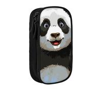 ttyuac Panda Art Print Pencil Case, Large Capacity 2 Compartment Dual Zips Pouch, Premium Oxford Fabric Aesthetic Pencil case Stationery Organizer for Boys Girls Supplies Makeup Bag