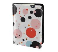 ttyuac Polka dot Print Passport Holder 5.5 Inch, PU Leather Passport Cover for Travel, Airplane, Train & Holiday Adventures for Women Men Travelling Essentials
