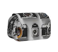 ttyuac Retro Cool Camera Collection Print Pencil Case, Double-Layer Big Pencil Pouch Bag, Stationery Pen Case Office Stationery Organizer Multifunctional Pencil Bag Pen Marker Case