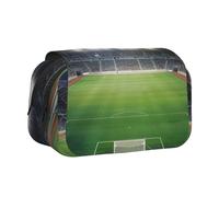 ttyuac Stadium Football Satdium Field Light Night Print Pencil Case, Double-Layer Big Pencil Pouch Bag, Stationery Pen Case Office Stationery Organizer Multifunctional Pencil Bag Pen Marker Case