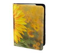ttyuac Sunflower Print Passport Holder 5.5 Inch, PU Leather Passport Cover for Travel, Airplane, Train & Holiday Adventures for Women Men Travelling Essentials
