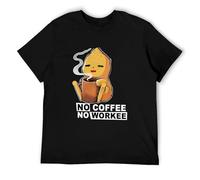 ttyutudeewwewe No Co&ffee No Work&ee Pi&ka&chu Unisex Tshirt Shirt Top Short Sleeve T-Shirt XXL