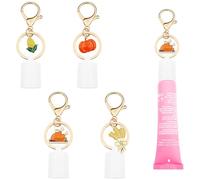 TTYY Keychain Cap for Summer Fridays 0.5 Oz,Thanksgiving Keychain Holder for LANGIGE 0.35 oz Lip Balm(No Lip Balm)