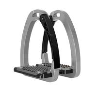 TTZGMTRC Horse Riding Safety Stirrups, Aluminium Stirrup, Anti-Slip Treads, Comfortable & Durable Aluminium Riding Stirrups with Wide Tread for Stability & Safety ,Silver