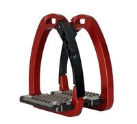 TTZGMTRC Horse Riding Safety Stirrups, Aluminium Stirrup, Anti-Slip Treads, Comfortable & Durable Aluminium Riding Stirrups with Wide Tread for Stability & Safety ,Red
