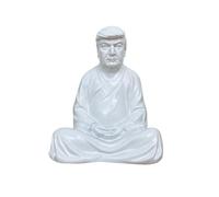 TTZGMTRC Trump Buddha Figurines in Meditation, Sitting Trump Buddha Statues, Figurines World Leaders Collection Donald Trump Gift. Lifelike character, hand-painted novelty product,White