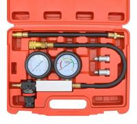 TU-21 Cylinder Leak Tester Compression Leakage Detector Set Double Gauge Petrol Engine Leakdown Detection Test 2-Pack Compatible With Automotive Motorcycle Parts(With Box)
